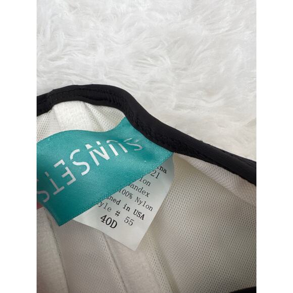 Sunsets California underwire twist bandeau top bundle of 2 blue black size 40D - Picture 7 of 13